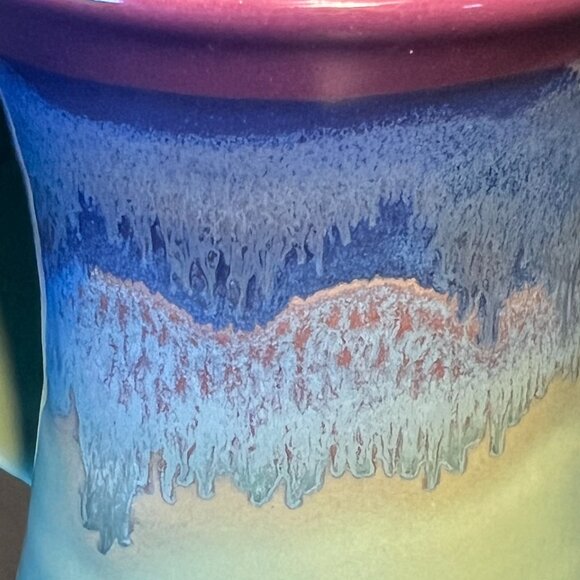 NEHER Clay in Motion Handmade Glazed Handwarmer Mug Signed & Dated Neher 2017 - Picture 7 of 11